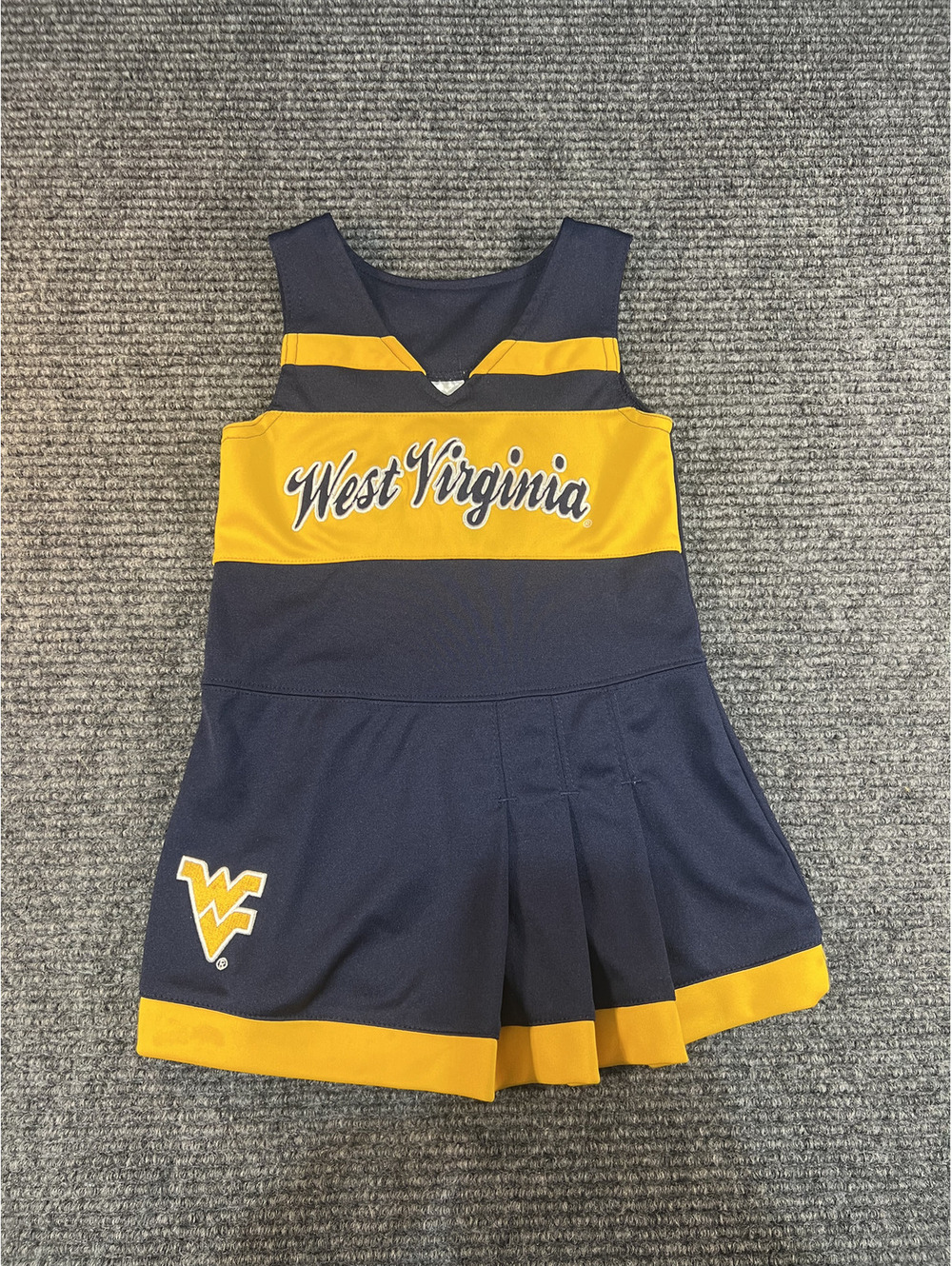 West Virginia Mountaineers WVU Toddler Cheerleading Dress Size 2T